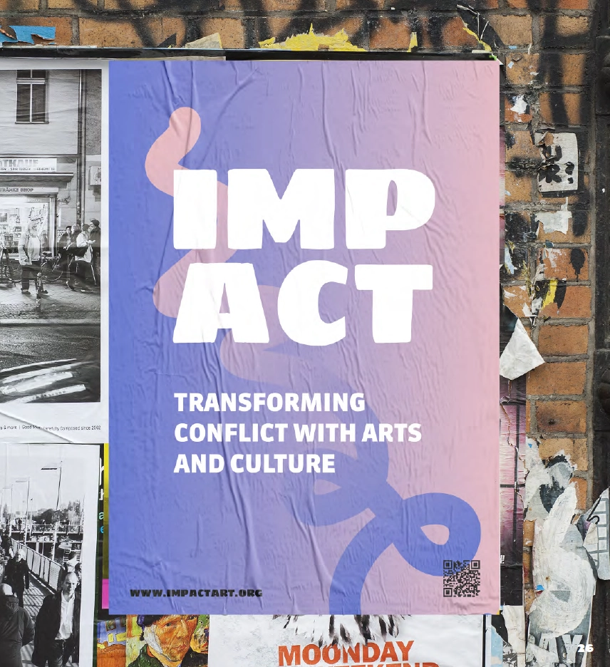 Good Point brand identity example for IMPACT, a global organisation supporting artists in transforming culture