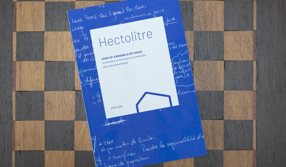 Book created by Good Point for revolutionary Brussels art space Hectolitre on their 5th anniversary